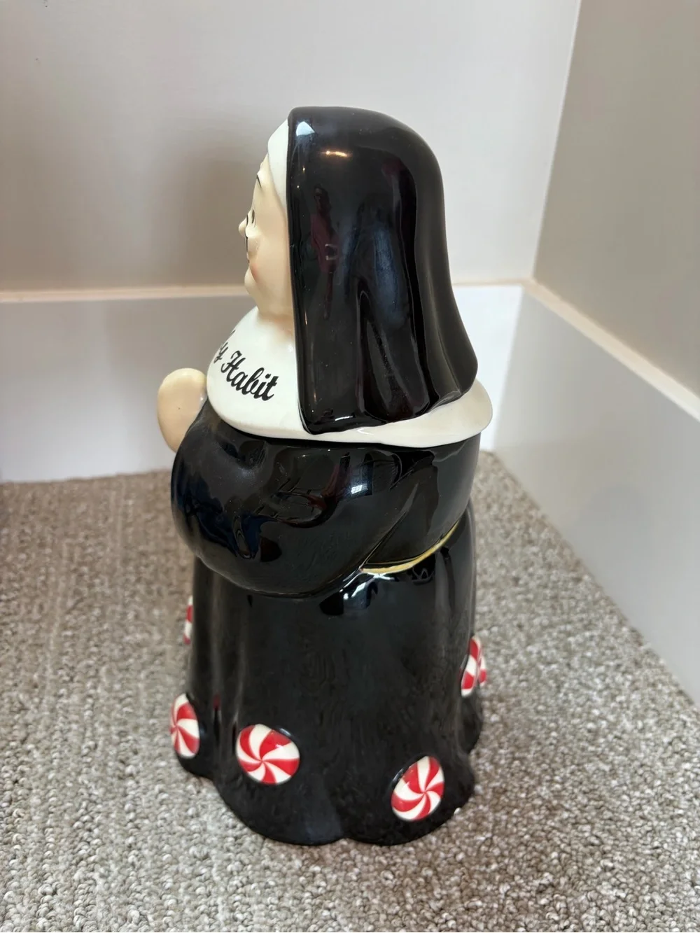 Great Condition! Heavenly Habit Cookie Jar. 10”x 6.5”